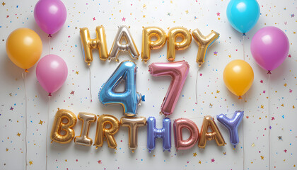 Happy 47 birthday party text 