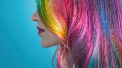 Naklejka premium Iridescent rainbow gradient with metallic sheen and glossy finish