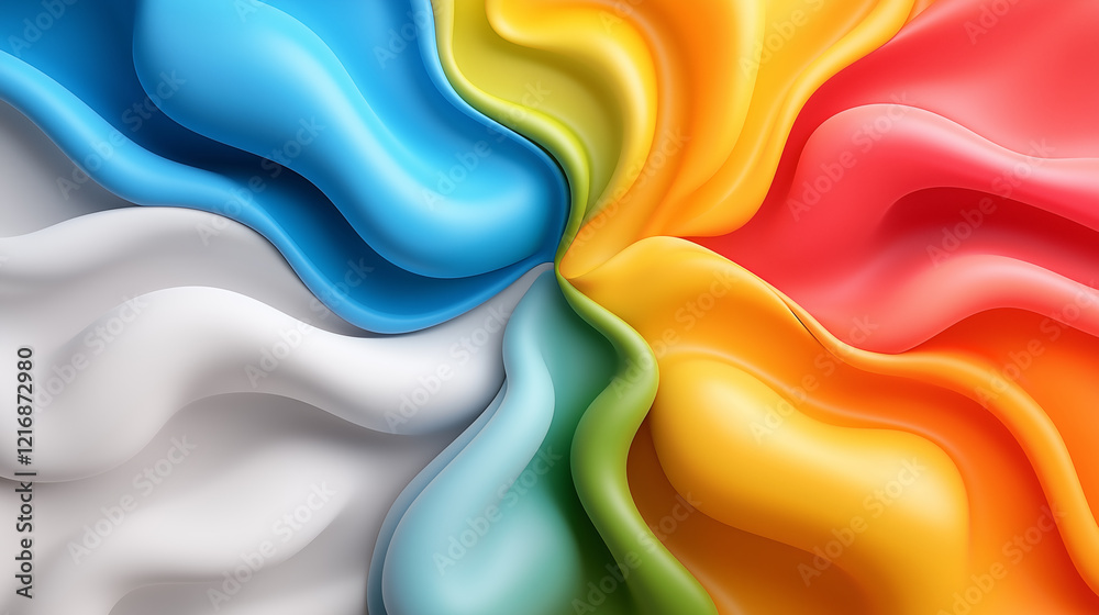Poster vibrant ai-generated abstract patterns featuring swirling colors and dynamic forms presenting an exp