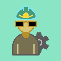 Mining Engineer Icon Design