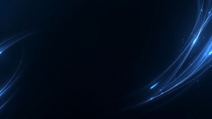 Abstract blue wavy background. Generative Ai.