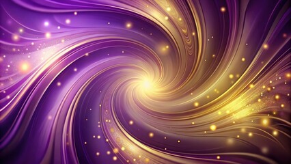 Obraz premium Swirling Purple Haze Background with Golden Accents, modern design, golden accents
