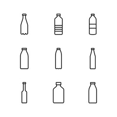 Bottle icon set. bottle vector icon