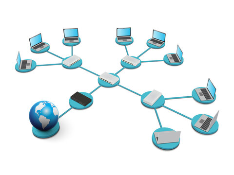 Global networking concept. Wide Area Network.