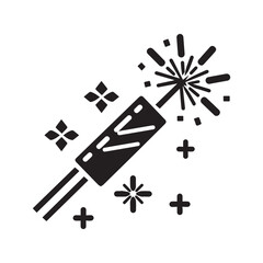 celebration Sparklers vector, silhouette, illustration 