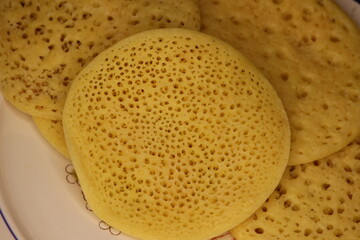 Baghrir Close-up, Traditional Moroccan Pancake