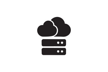 simple and subtle cloud vector silhouette black and white, set against a white background. 