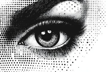 Detailed eye illustration showcasing intricate design elements and artistic techniques for visual impact