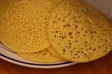 Baghrir Close-up, Traditional Moroccan Pancake