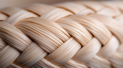 Close Up Of Woven Beige Texture With Intricate Pattern