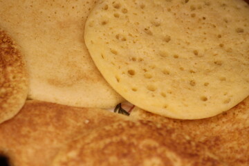 Baghrir Close-up, Traditional Moroccan Pancake