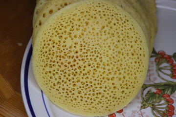 Baghrir Close-up, Traditional Moroccan Pancake