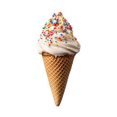 Vanilla Ice Cream Cone Transparent Background