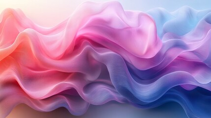 Obraz premium Abstract art using soft, flowing lines and pastel colors, symbolizing peace and tranquility, modern design, minimalist