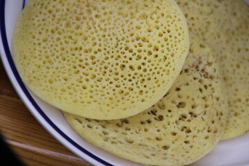 Baghrir Close-up, Traditional Moroccan Pancake