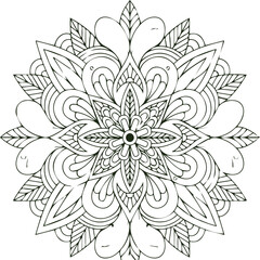 Beautiful flower art and mandala vector design
