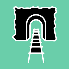 Mining Tunnel Icon Design