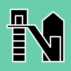 Mining Shaft Elevator Icon Design