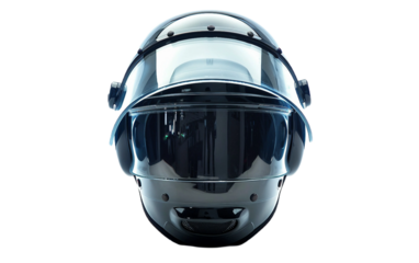 Riot Police Helmet on transparent background PNG.