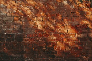 Close up of a rustic red brick wall texture