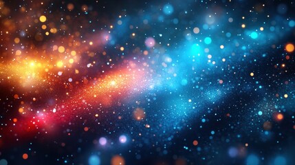 Obraz premium Colorful Abstract Background with Glittering Bokeh and Light Effects