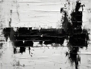 Fototapeta premium Grunge texture of a concrete black and white wall with abrasions and smears which can be used as a background.