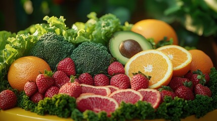 Fresh fruit, vegetable garden bounty