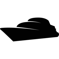 Simple vector icon yacht
