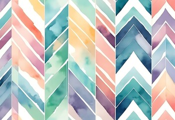 Obraz premium Abstract Watercolor Chevron Pattern Design
