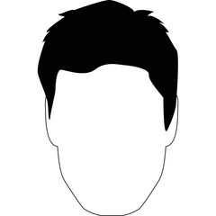 Simple vector icon male hairstyle

