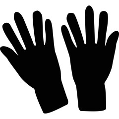 Simple vector icon gloves
