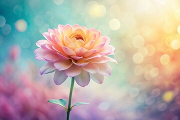 Fototapeta premium Elegant Watercolor Flower Background: Minimalist Botanical Design