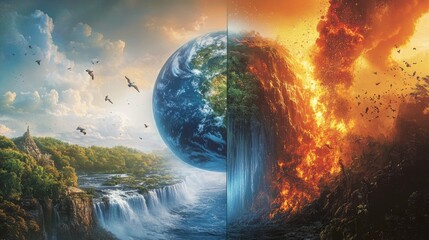 Global Dichotomy: Paradise and Inferno, a Dramatic Environmental Artwork