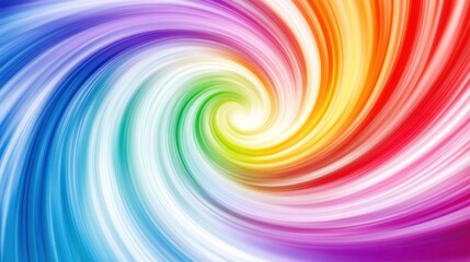 Fototapeta premium Vibrant Rainbow Swirl: A Kaleidoscope of Colors