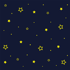 Magic of the space of the sky. Abstract ornament. Starry sky on a dark background. Starry background.