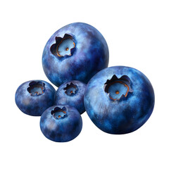 Obraz premium A cluster of blueberries showcasing rich blue hues and distinct shapes.