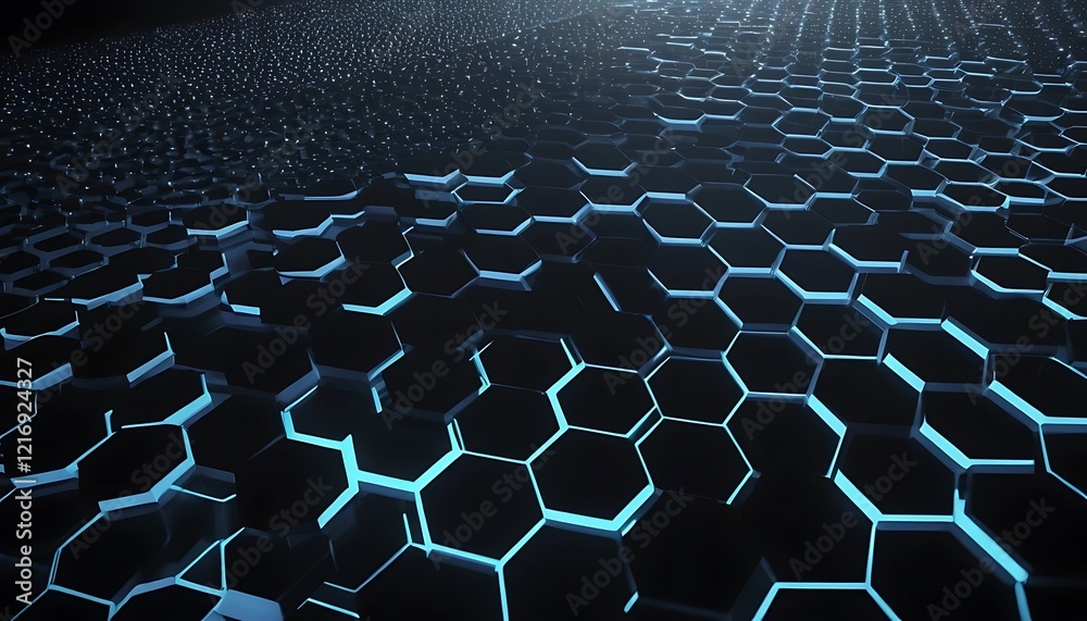 Aufkleber abstract hexagonal pattern digital background design
