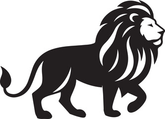 Lion roar and face of king of  jungle  vector black and white 