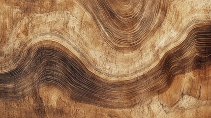 Naklejka premium Abstract Wood Grain: Swirling Brown Hues in Textured Art