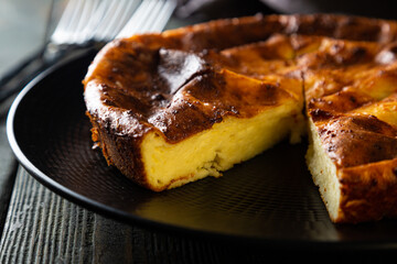 Homemade cottage cheese pie