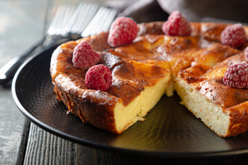 Homemade cottage cheese pie