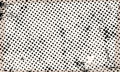 Abstract Textured Dotted Halftone Retro Paper Print Texture Frame Vector Wallpaper