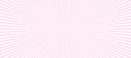 Pink and white sunburst background with rays