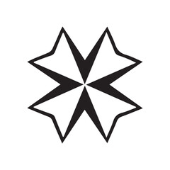Obraz premium Abstract Eight-Point Star Design vector