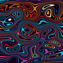 ABSTRACT ILLUSTRATION MARBLED TEXTURE LIQUIFY PSYCHEDELIC PASTEL SOFT COLORFUL DESIGN. OPTICAL ILLUSION BACKGROUND VECTOR DESIGN