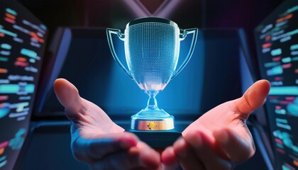 Winner's Cup and Best in Class Trophy Award – Digital Background for Achievements