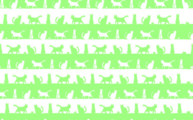 ネコのストライプ模様（シームレス）