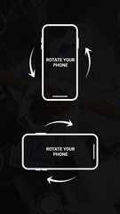 Phone Rotation Graphic Overlay. Vertical and Horizontal Alignment.