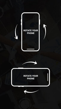 Phone Rotation Graphic Overlay. Vertical and Horizontal Alignment.