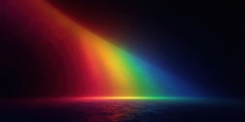 Abstract Colorful Light Beam on Dark Background, Ideal for Digital Design Projects and Creative Visuals